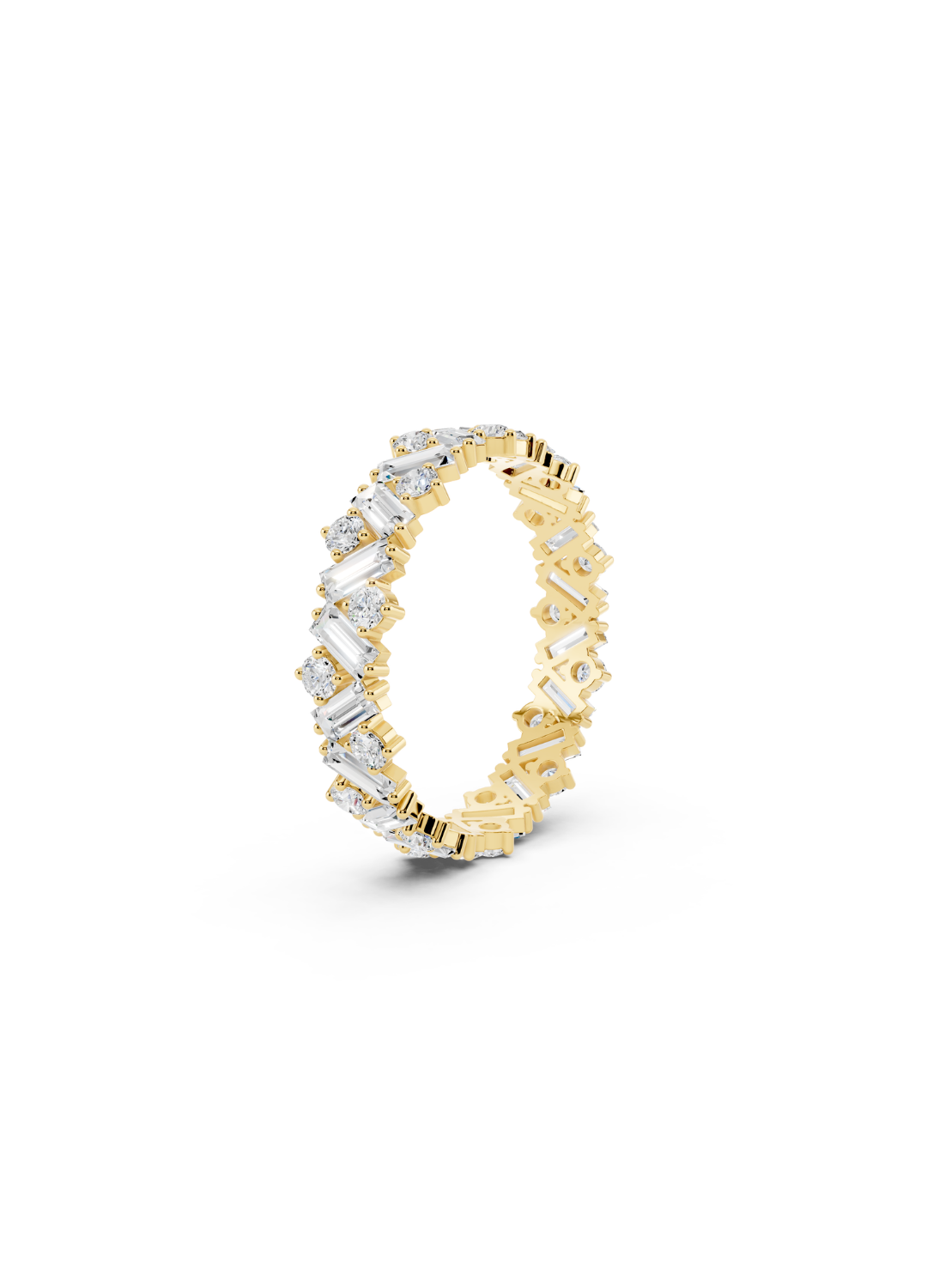 Mixed Cut Diamond Band Ring