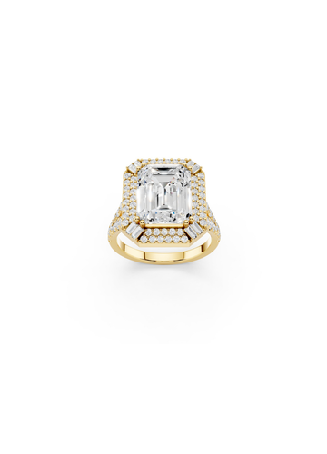 Tiered Pavilion Emerald Ring