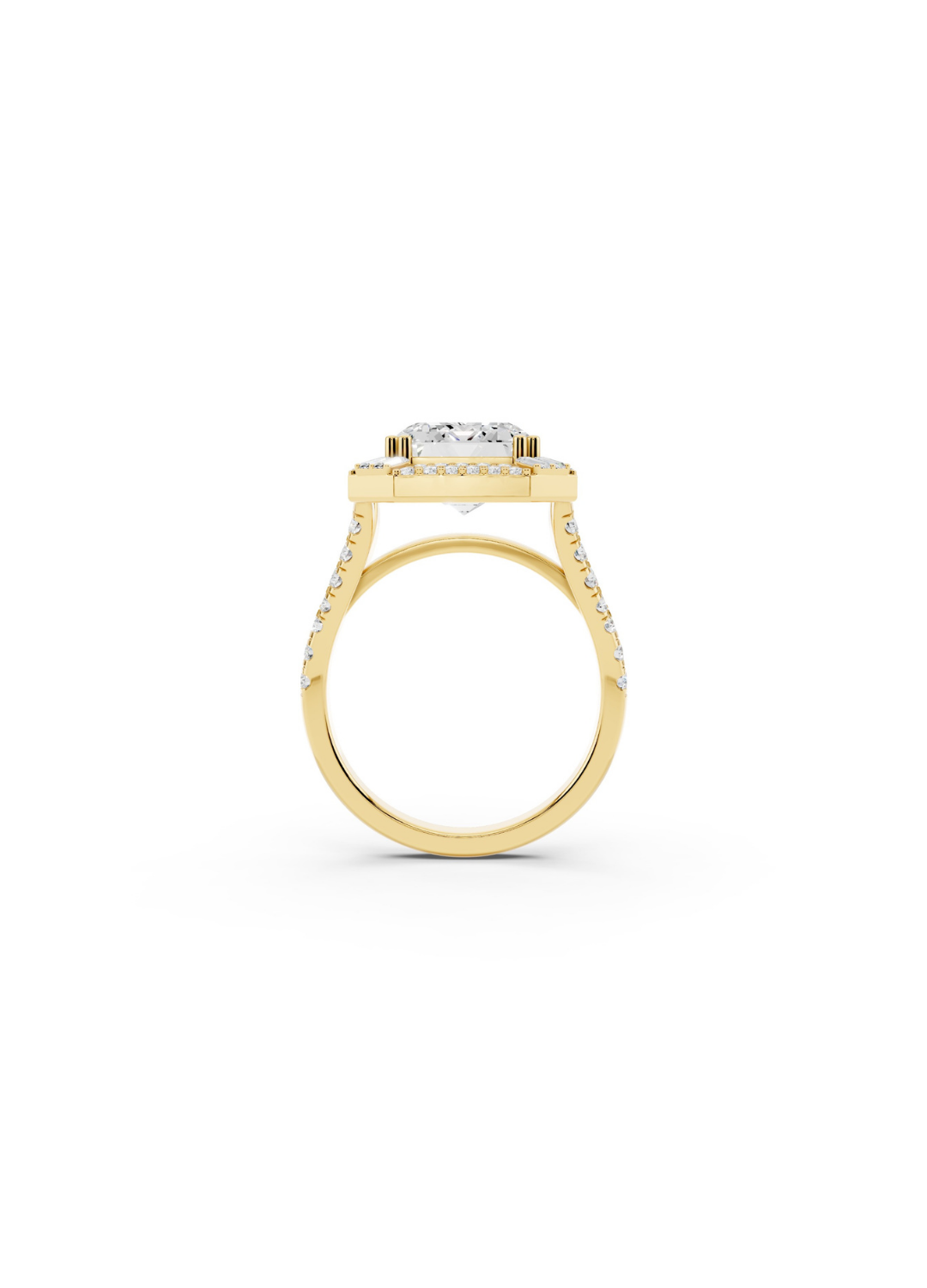 Tiered Pavilion Emerald Ring