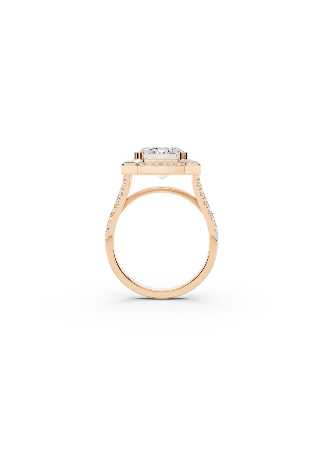 Tiered Pavilion Emerald Ring