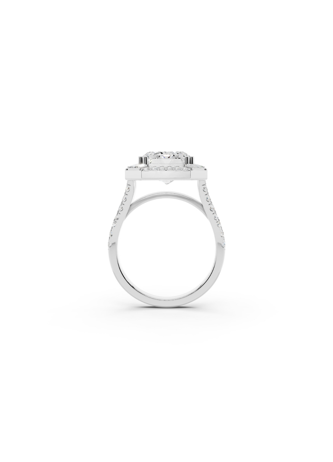 Tiered Pavilion Emerald Ring