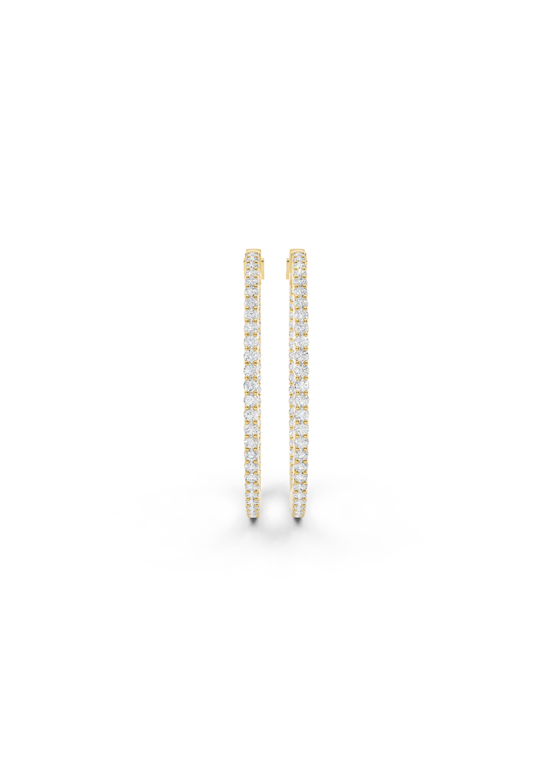 Textured Radiance Natural Diamond Hoop Earrings