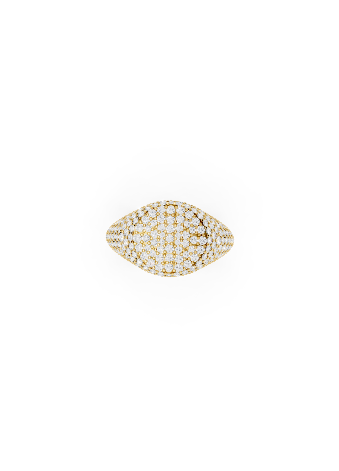 Pinky Pave Dome Signet Ring