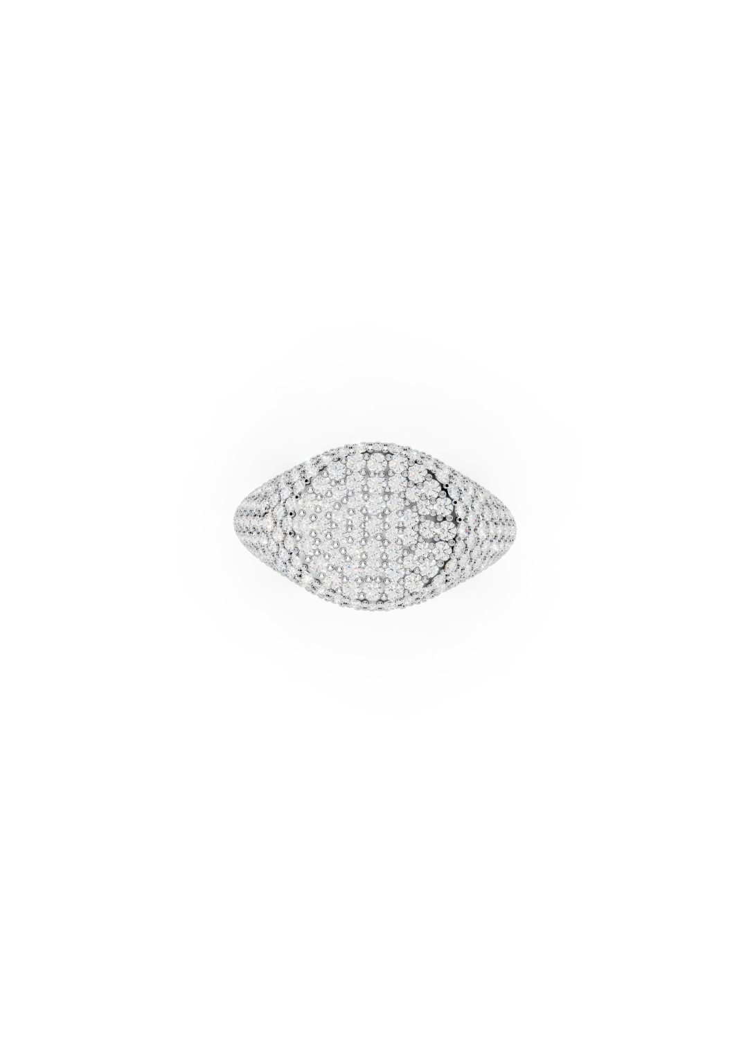 Pinky Pave Dome Signet Ring