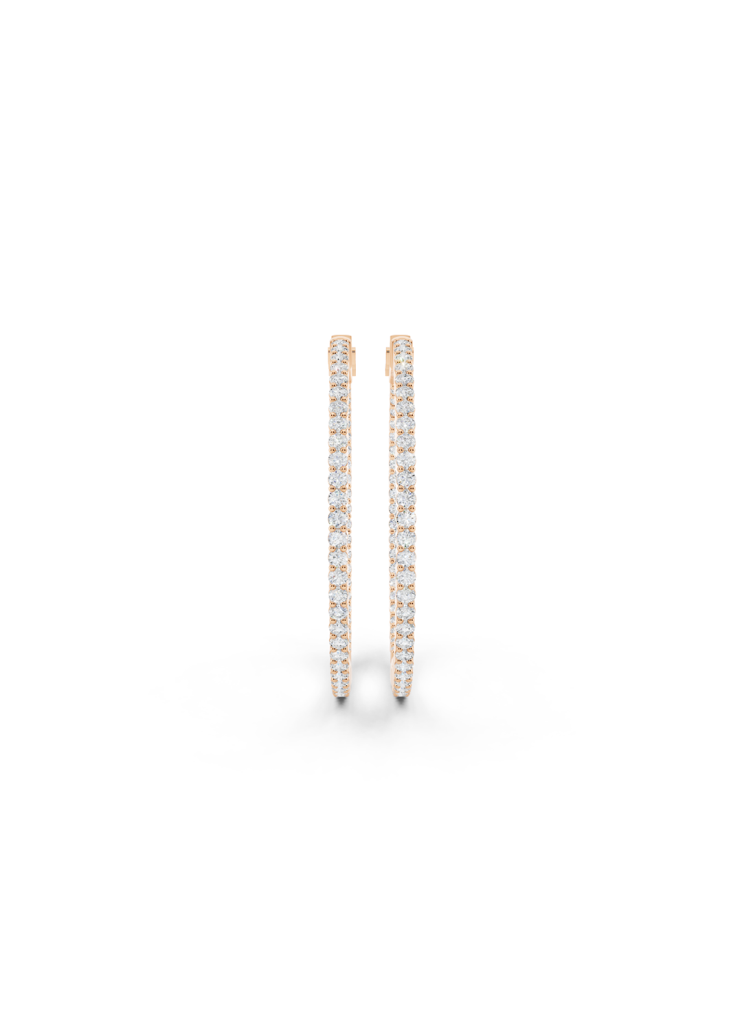 Textured Radiance Natural Diamond Hoop Earrings