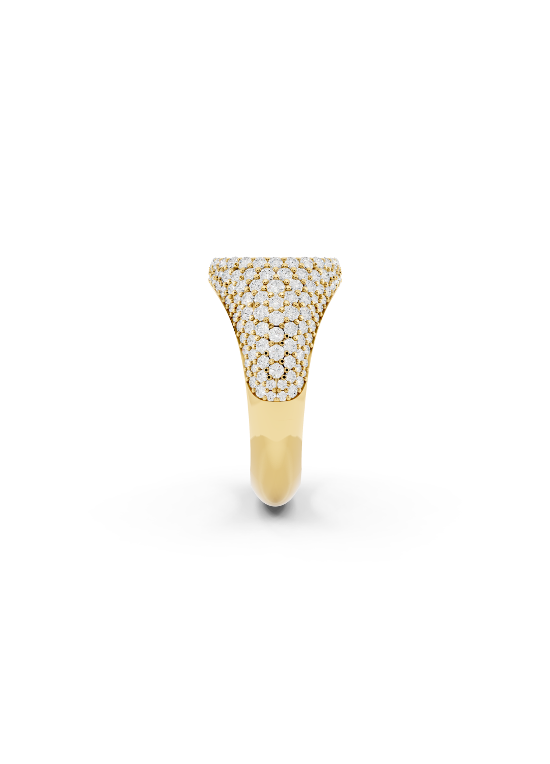 Pinky Pave Dome Signet Ring
