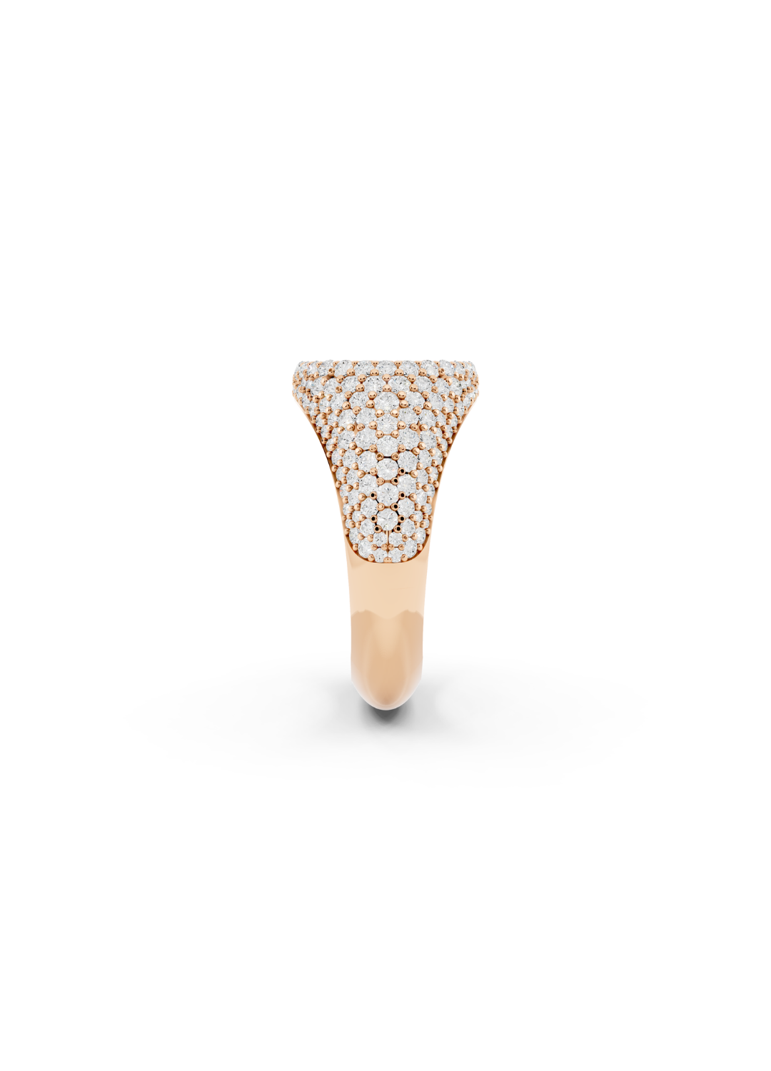 Pinky Pave Dome Signet Ring