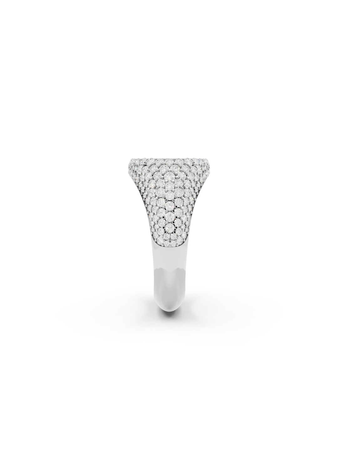 Pinky Pave Dome Signet Ring