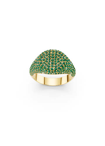 Pinky Pave Dome Signet Ring