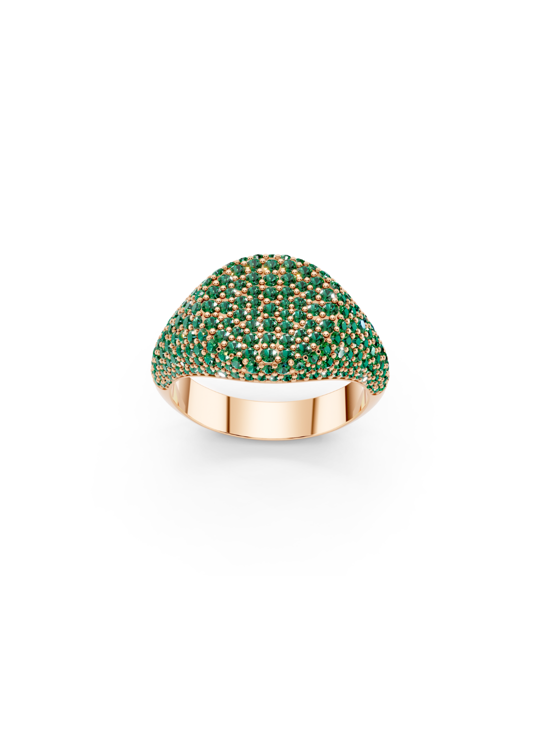 Pinky Pave Dome Signet Ring