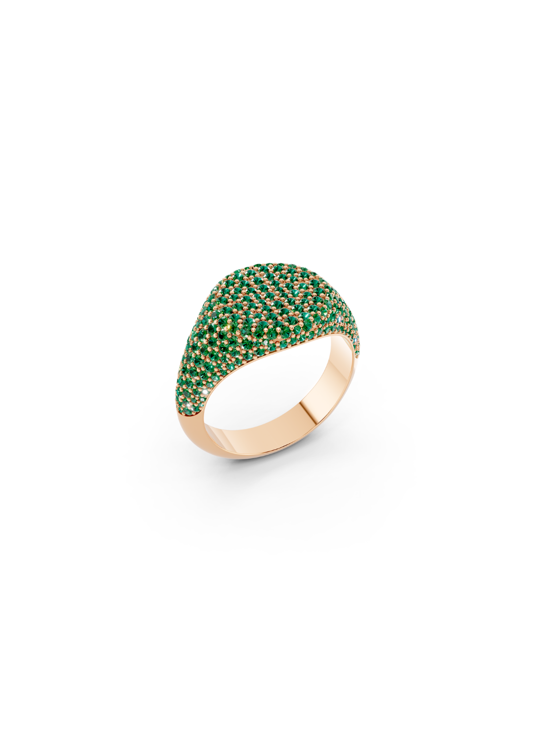 Pinky Pave Dome Signet Ring