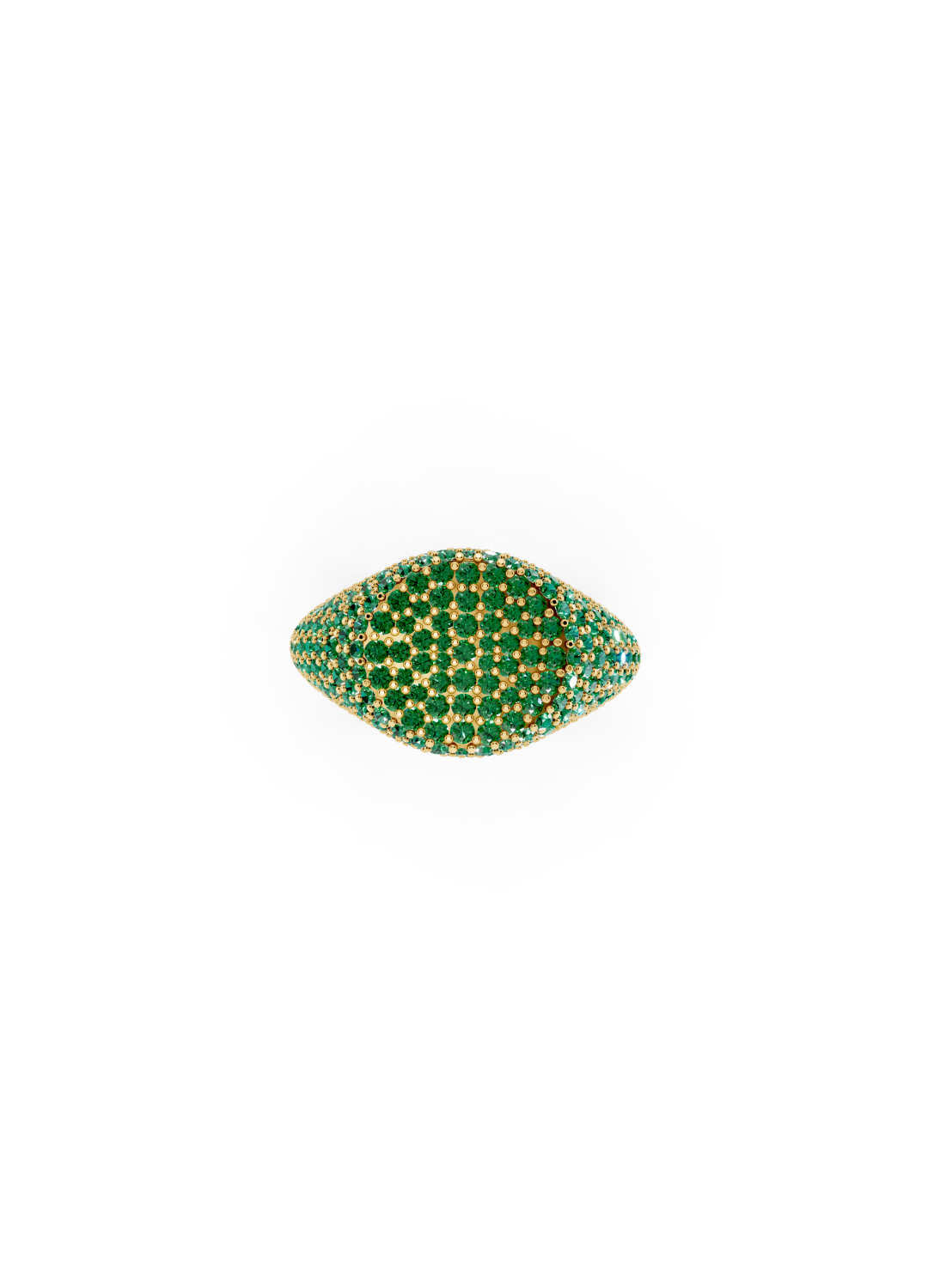 Pinky Pave Dome Signet Ring