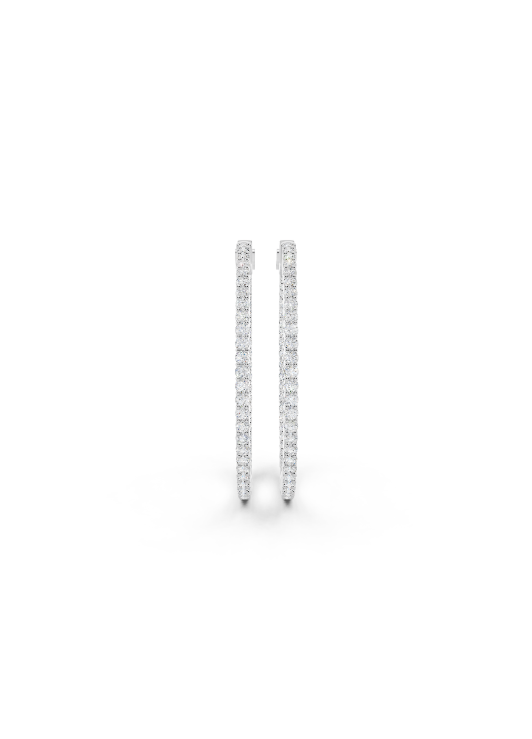 Textured Radiance Natural Diamond Hoop Earrings