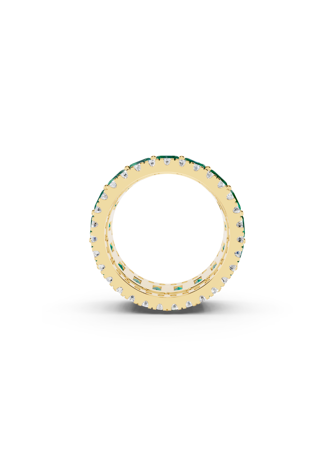 Emerald & Diamond Eternity Band