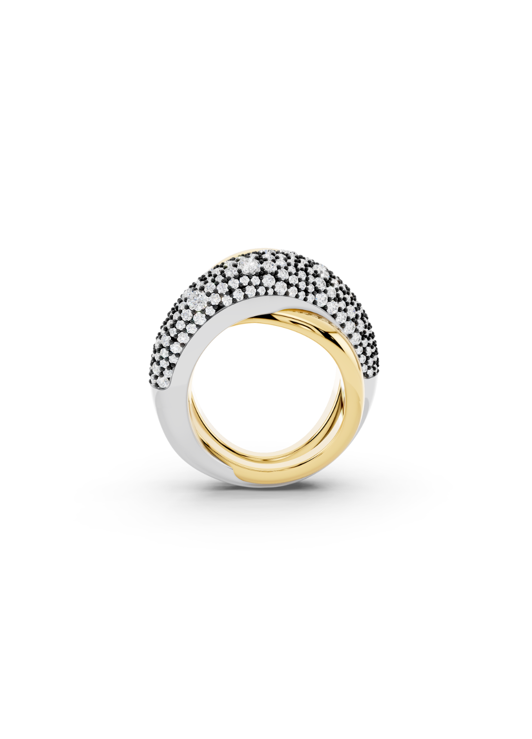 Diamond Pavé Double Band Ring