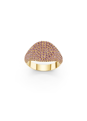 Pinky Pave Dome Signet Ring