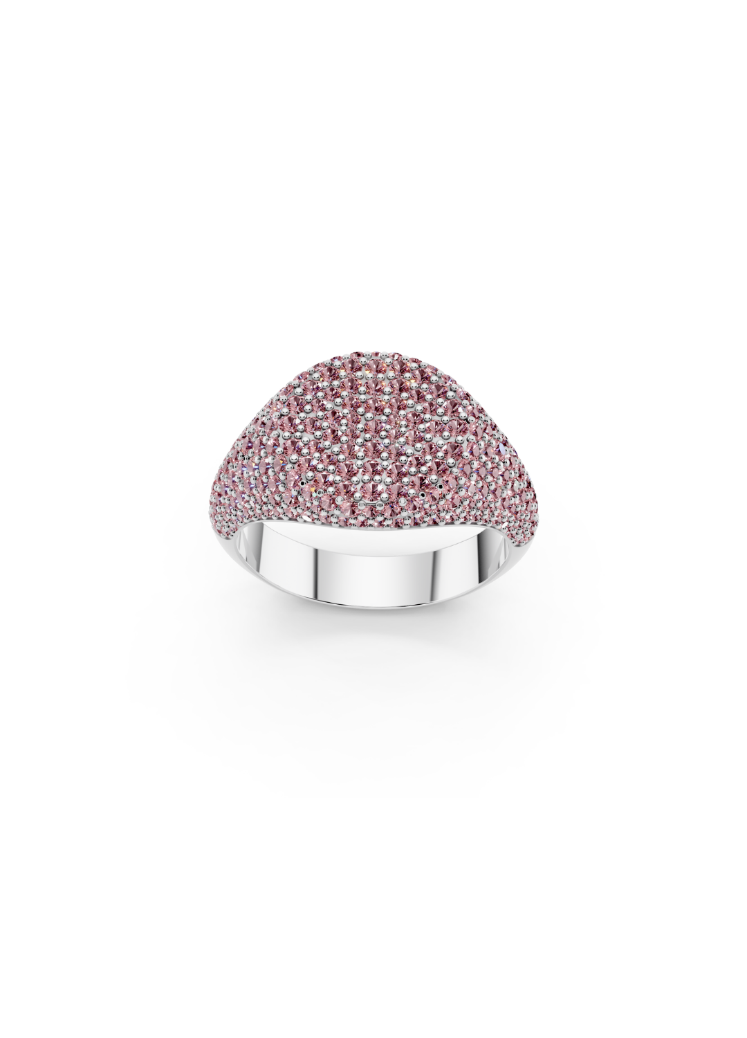 Pinky Pave Dome Signet Ring