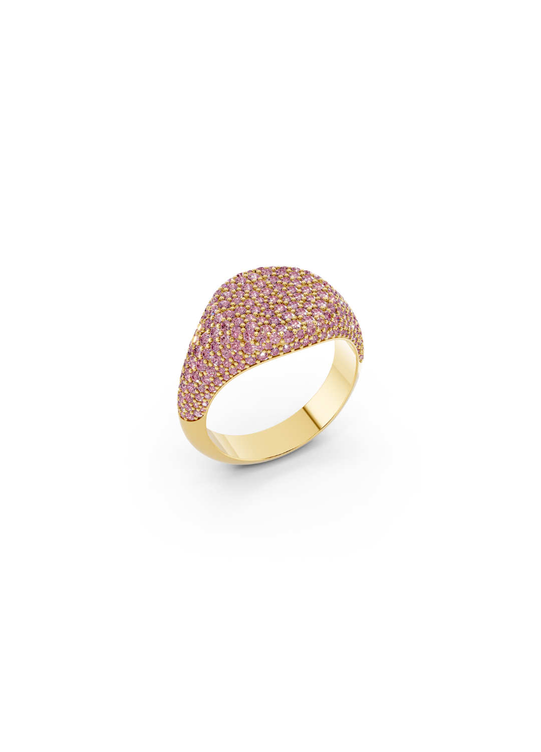 Pinky Pave Dome Signet Ring