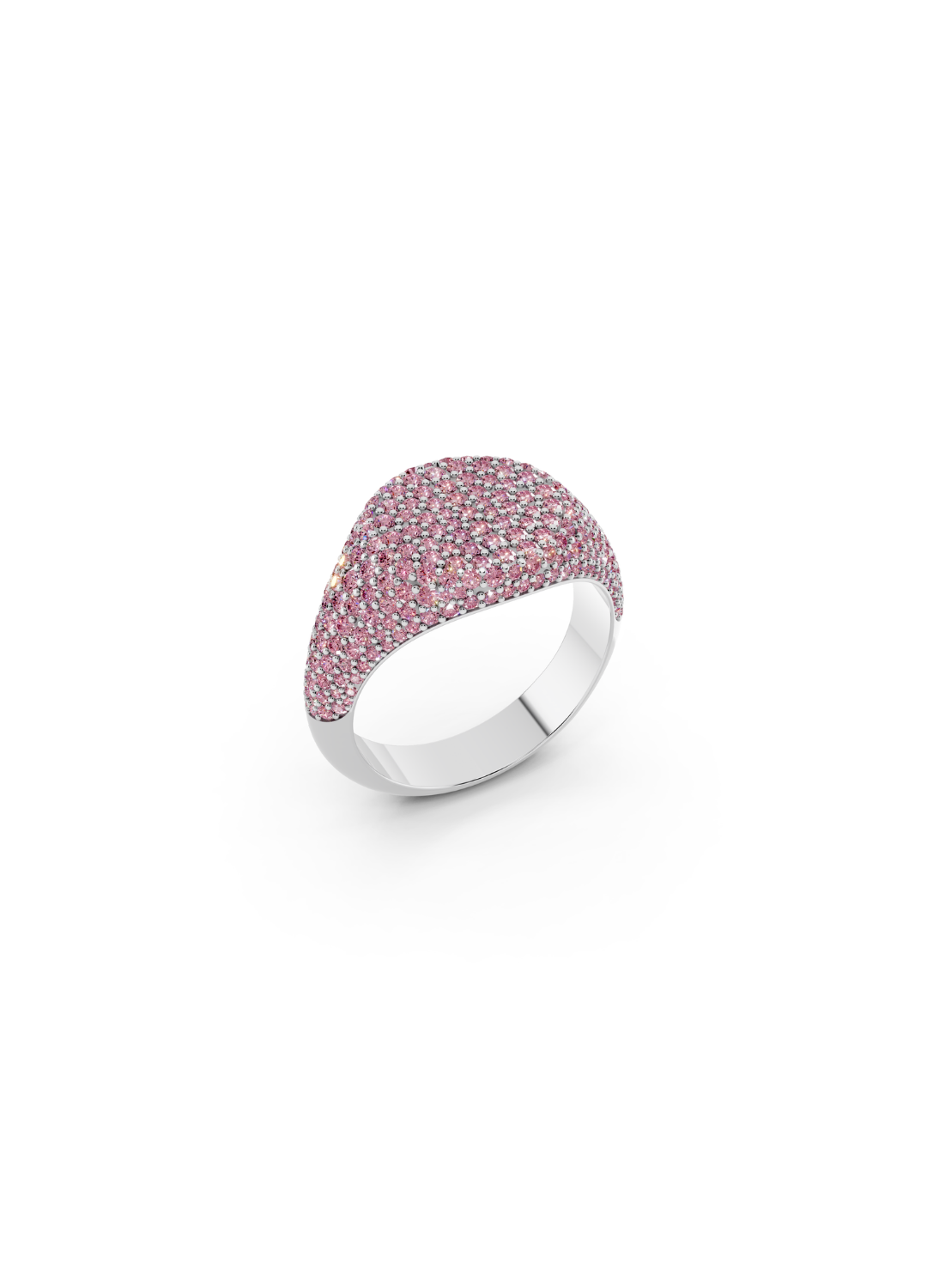 Pinky Pave Dome Signet Ring