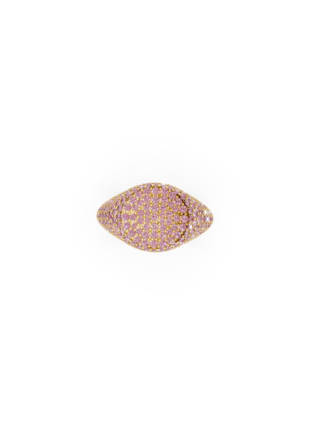 Pinky Pave Dome Signet Ring
