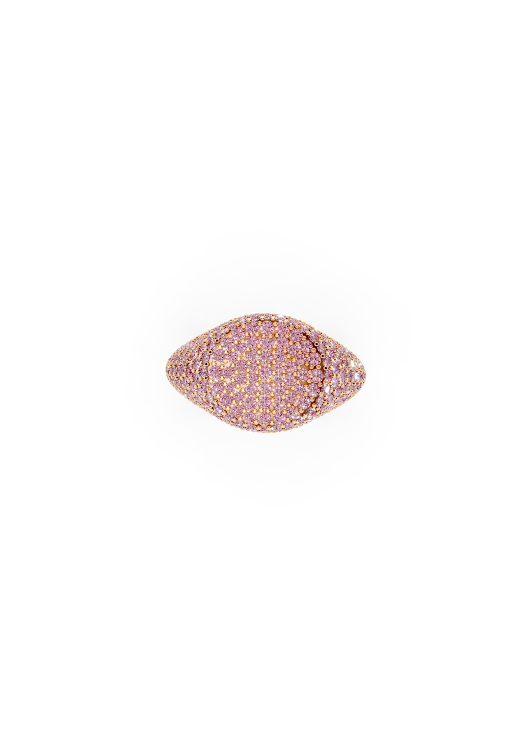 Pinky Pave Dome Signet Ring