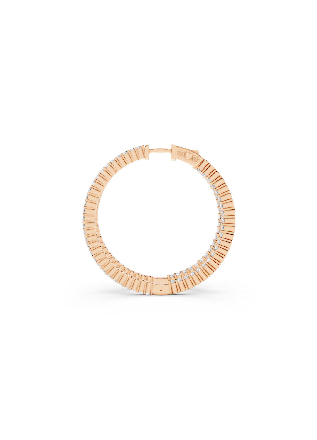 Textured Radiance Natural Diamond Hoop Earrings