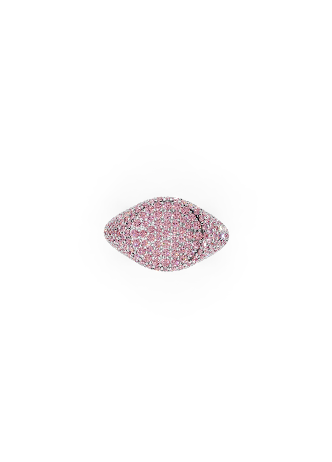 Pinky Pave Dome Signet Ring