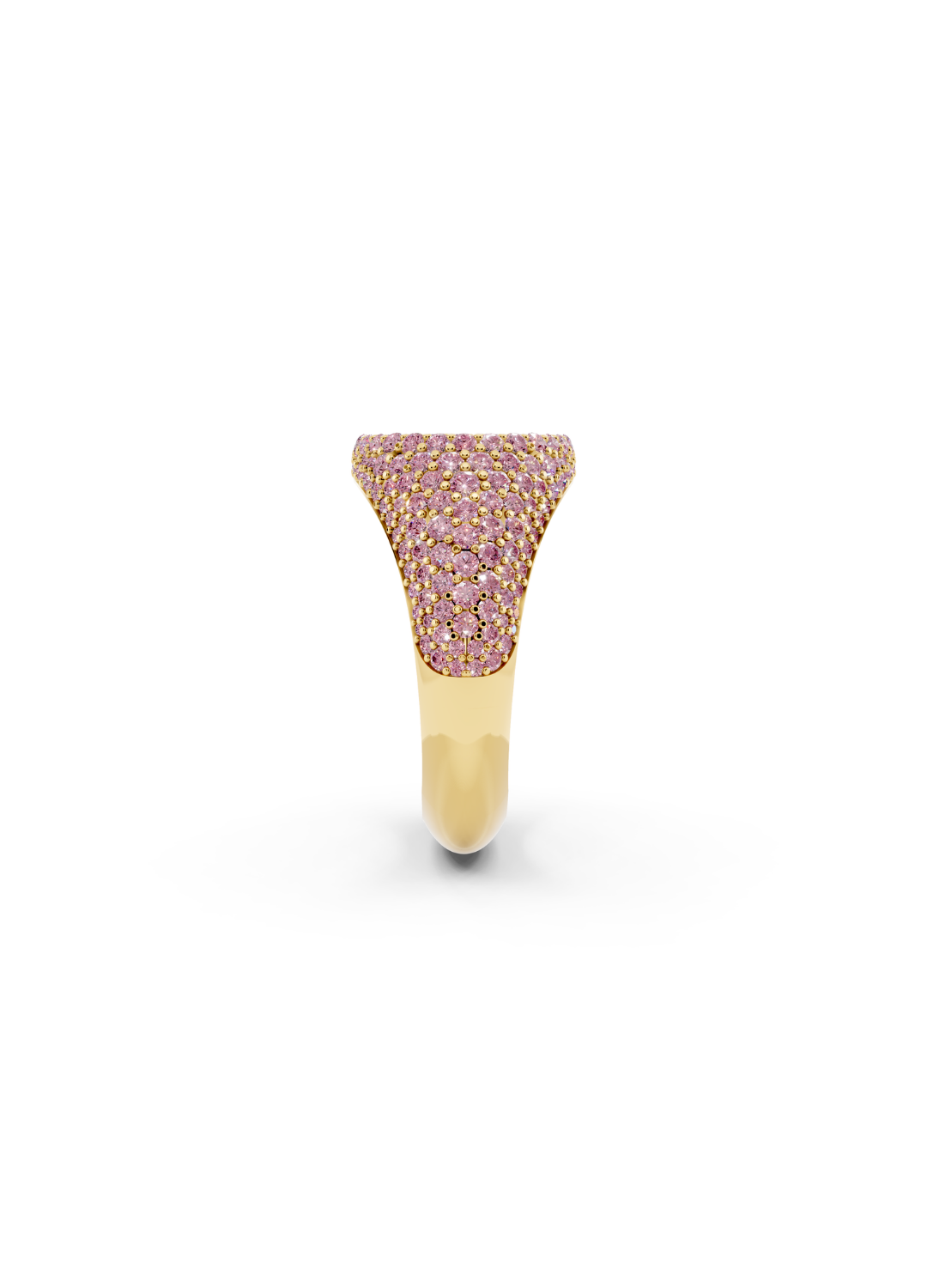 Pinky Pave Dome Signet Ring