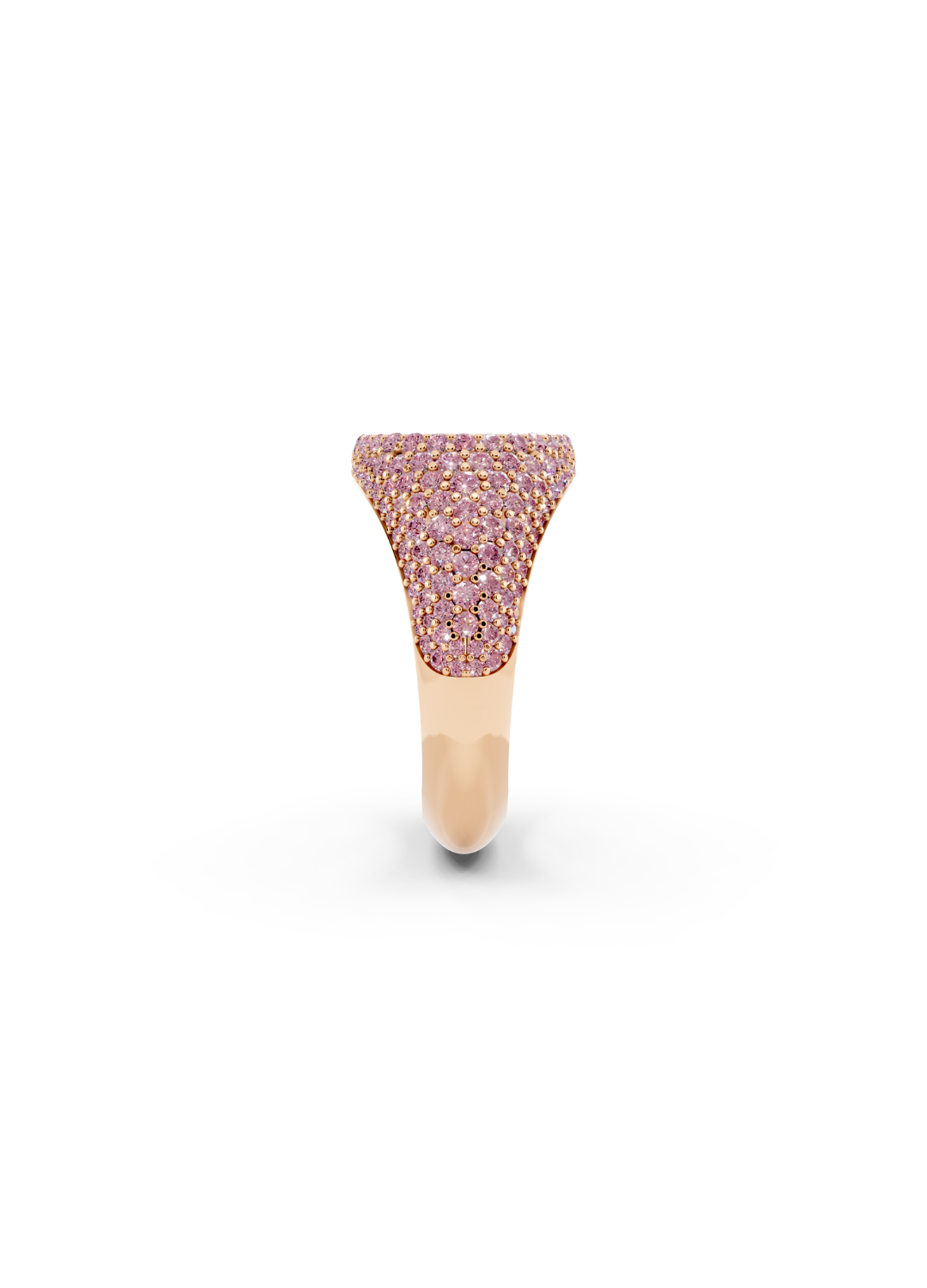 Pinky Pave Dome Signet Ring