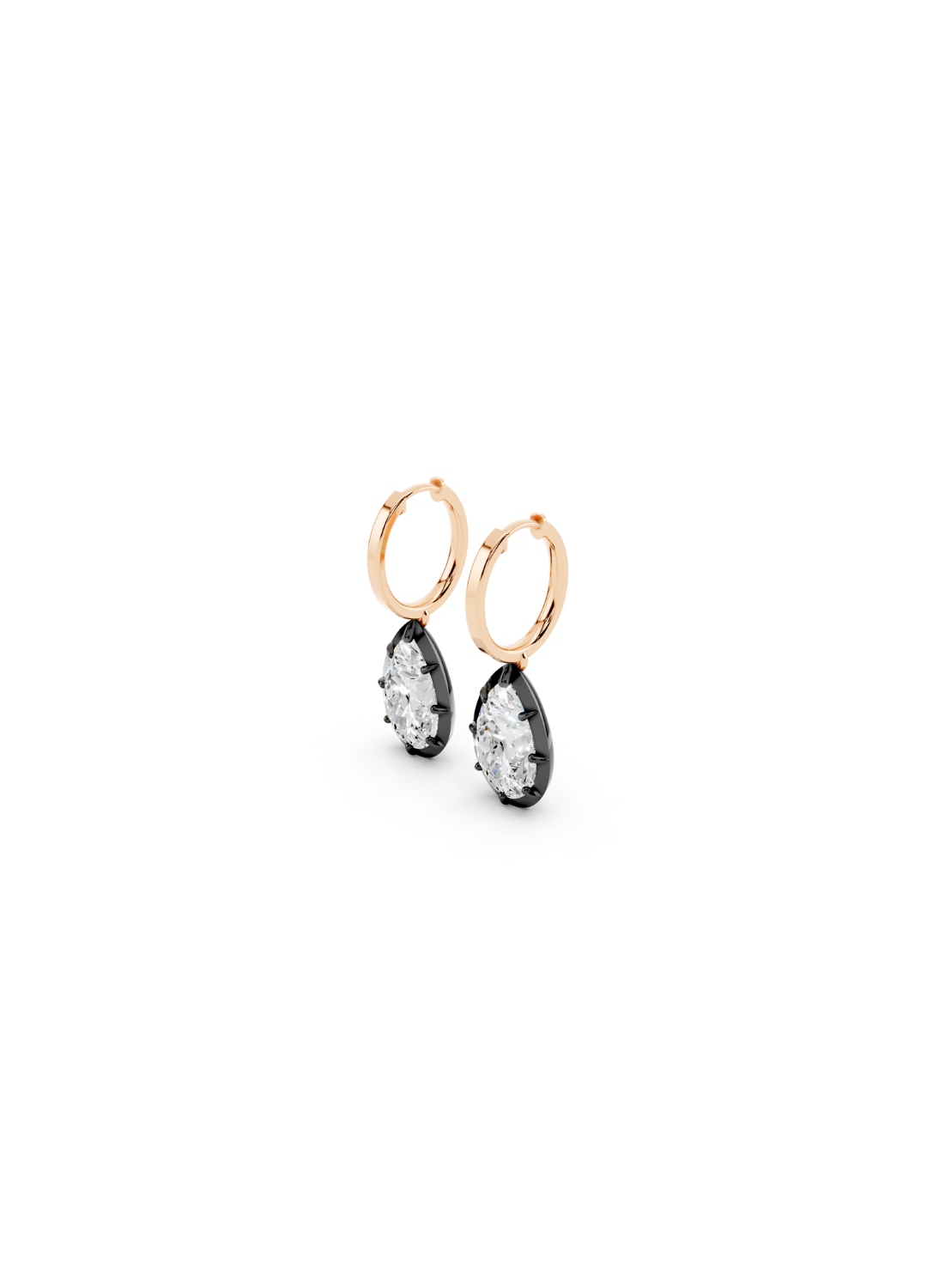 Pear-Cut Diamond Drop Earrings
