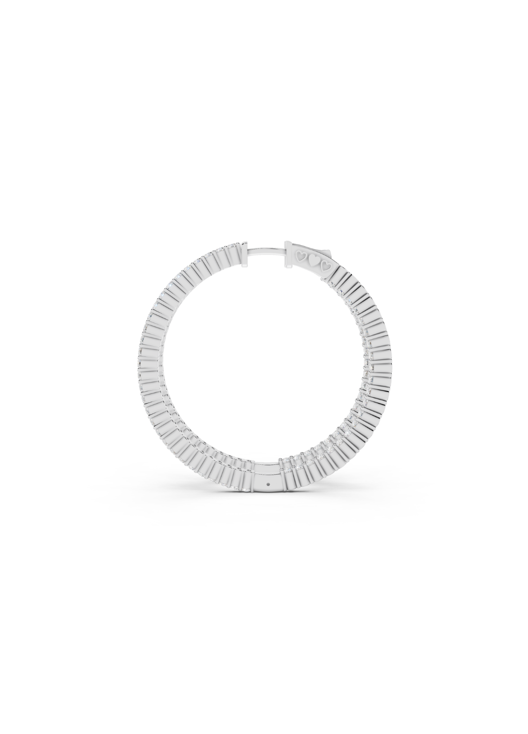 Textured Radiance Natural Diamond Hoop Earrings
