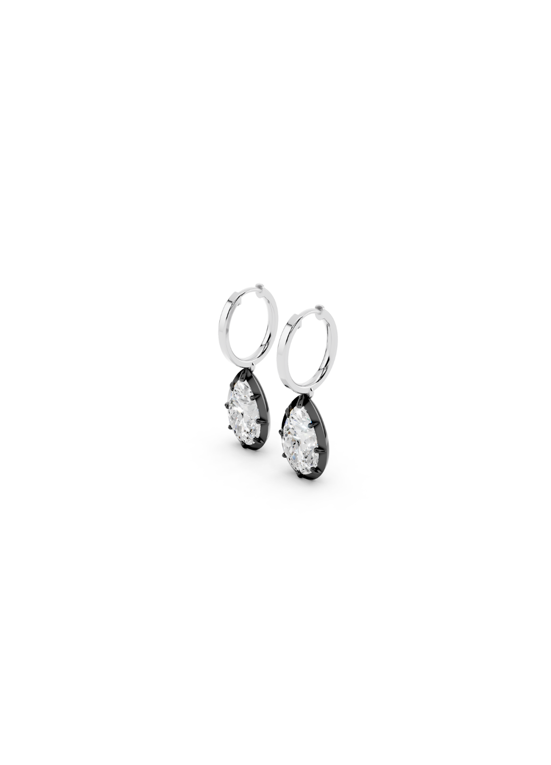 Pear-Cut Diamond Drop Earrings