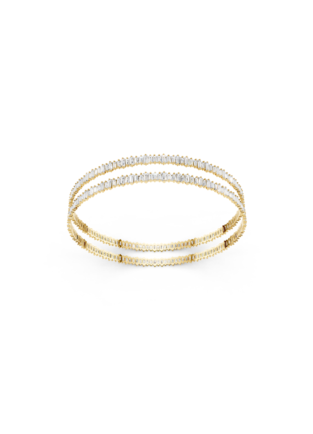 Diamond Line Bangles (Pair)