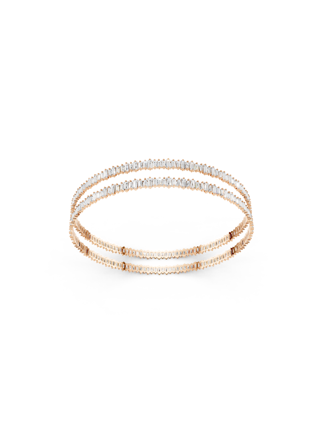 Diamond Line Bangles (Pair)
