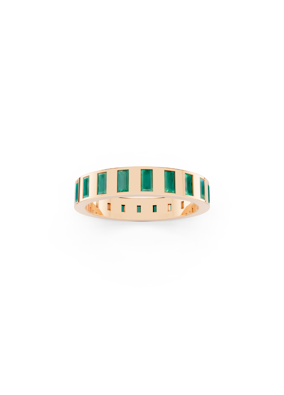 Emerald Bar Band Ring