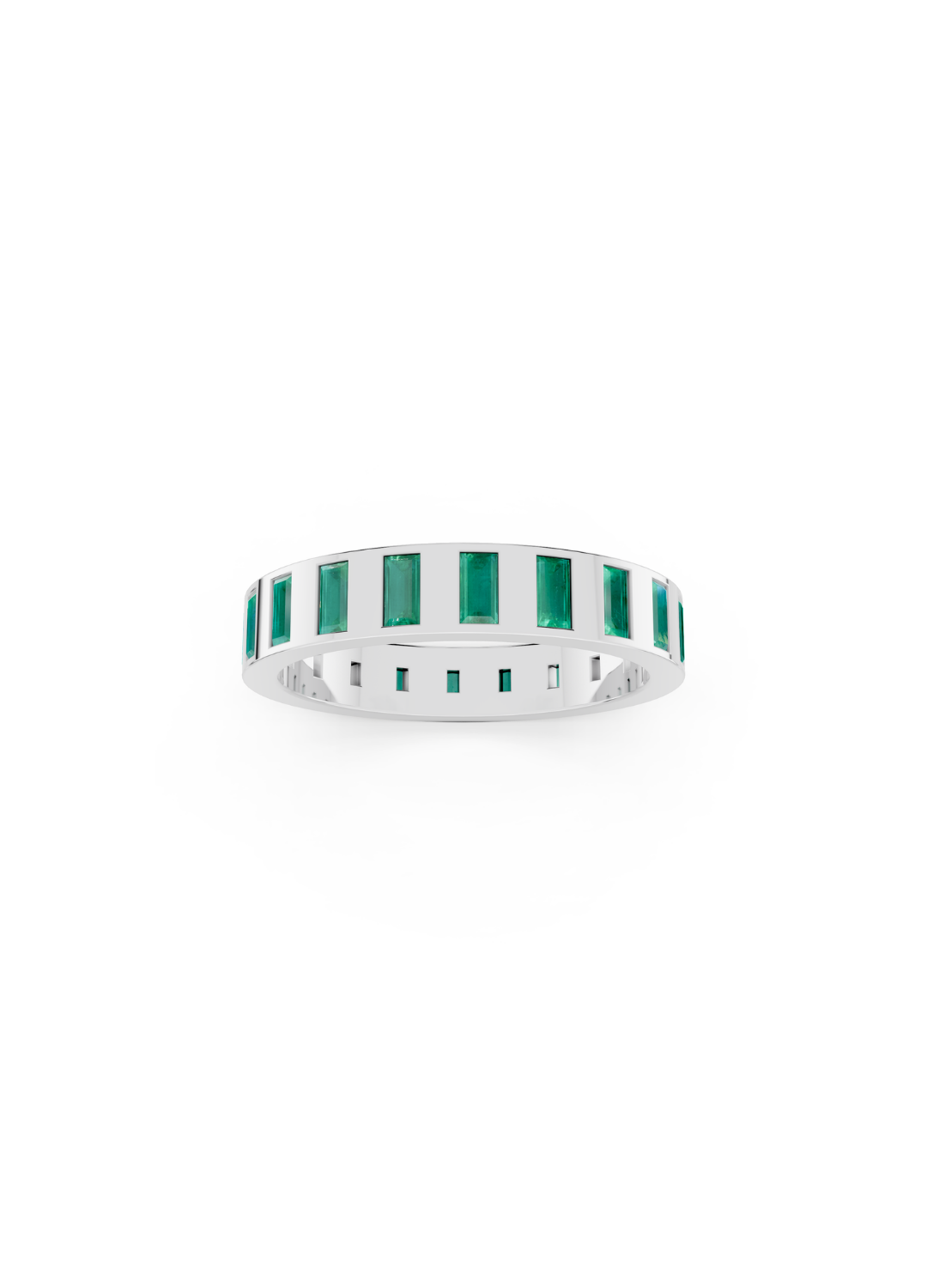 Emerald Bar Band Ring
