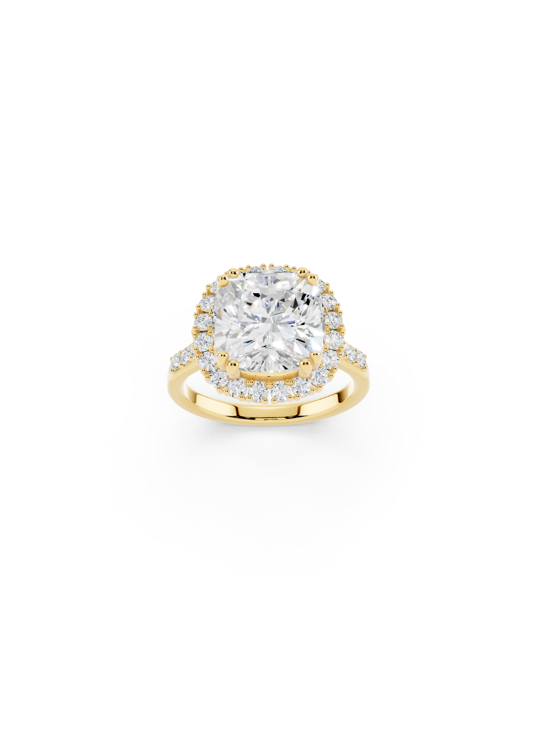 Cushion Halo Diamond Engagement Ring