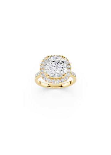 Cushion Halo Diamond Engagement Ring