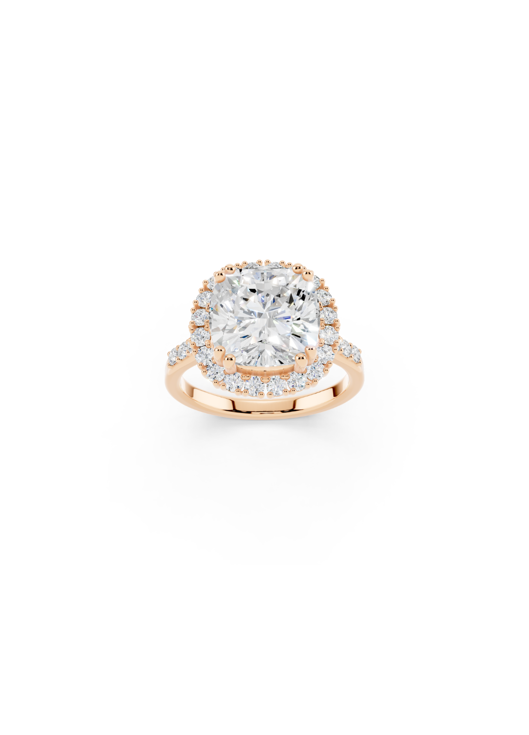 Cushion Halo Diamond Engagement Ring