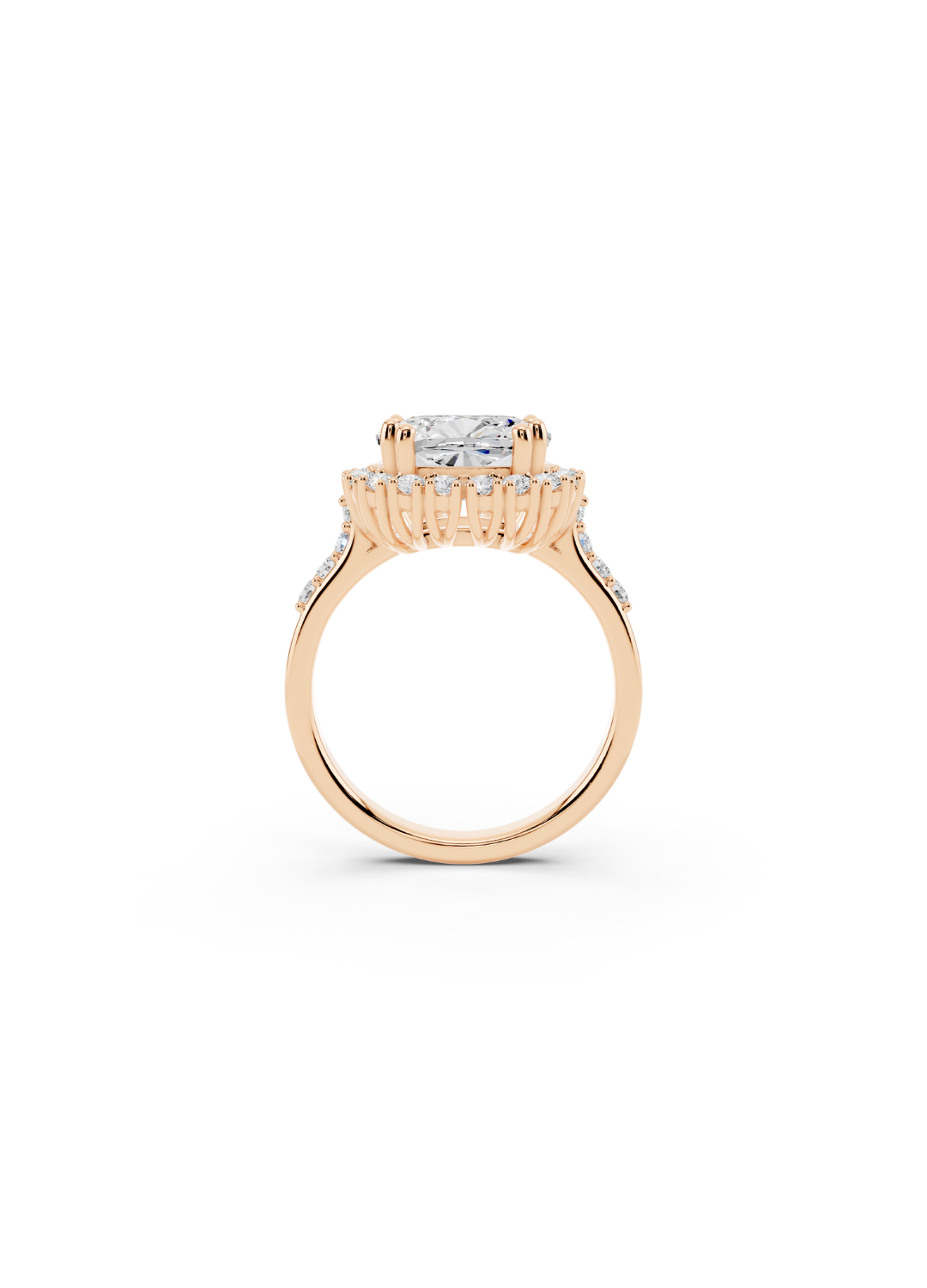 Cushion Halo Diamond Engagement Ring
