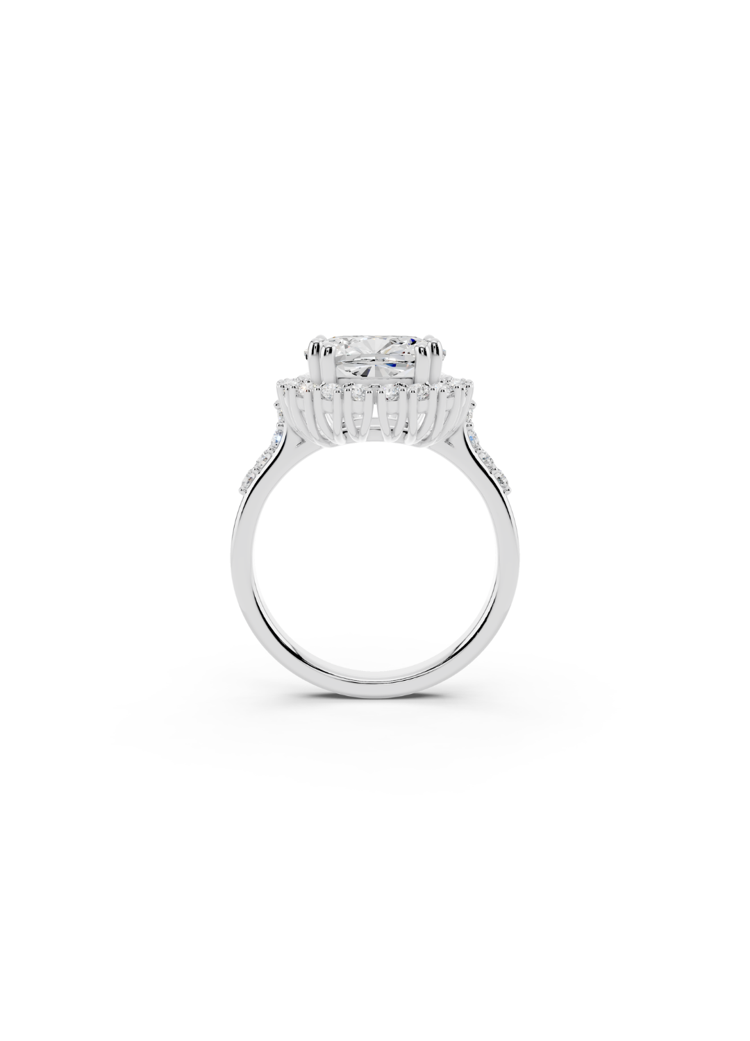 Cushion Halo Diamond Engagement Ring