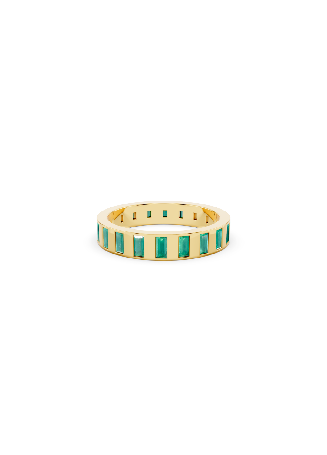 Emerald Bar Band Ring
