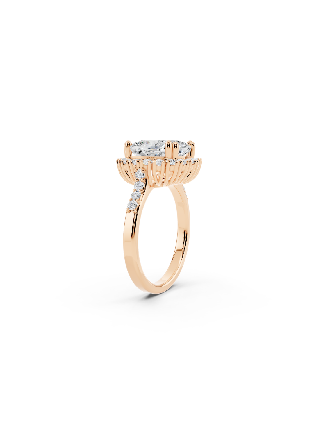 Cushion Halo Diamond Engagement Ring
