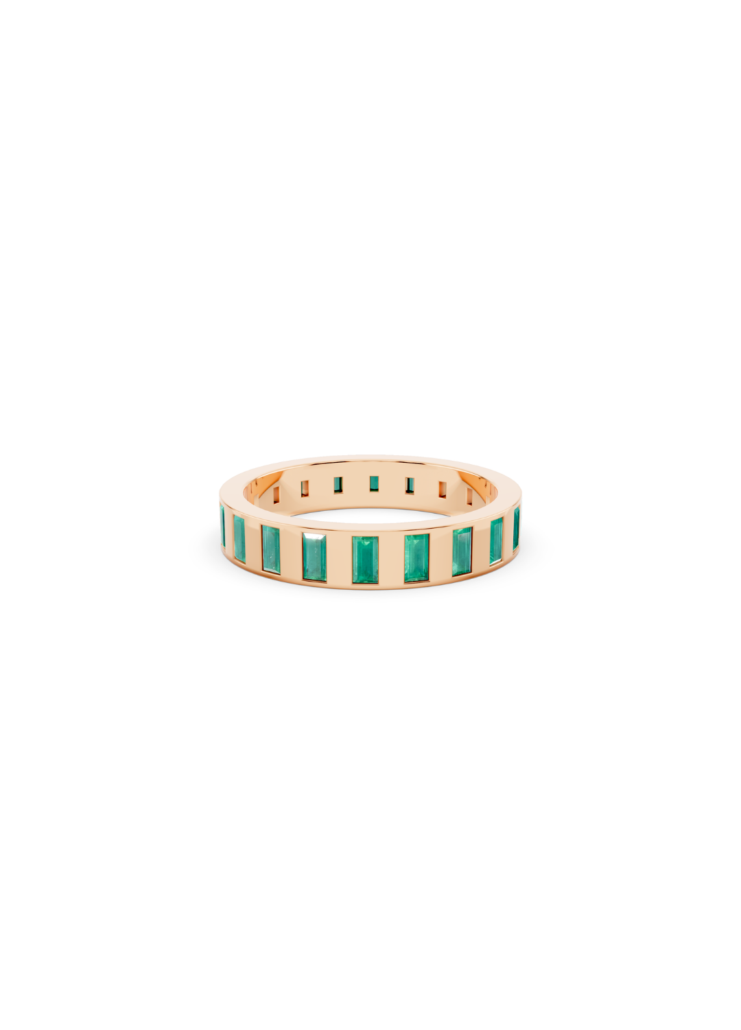 Emerald Bar Band Ring