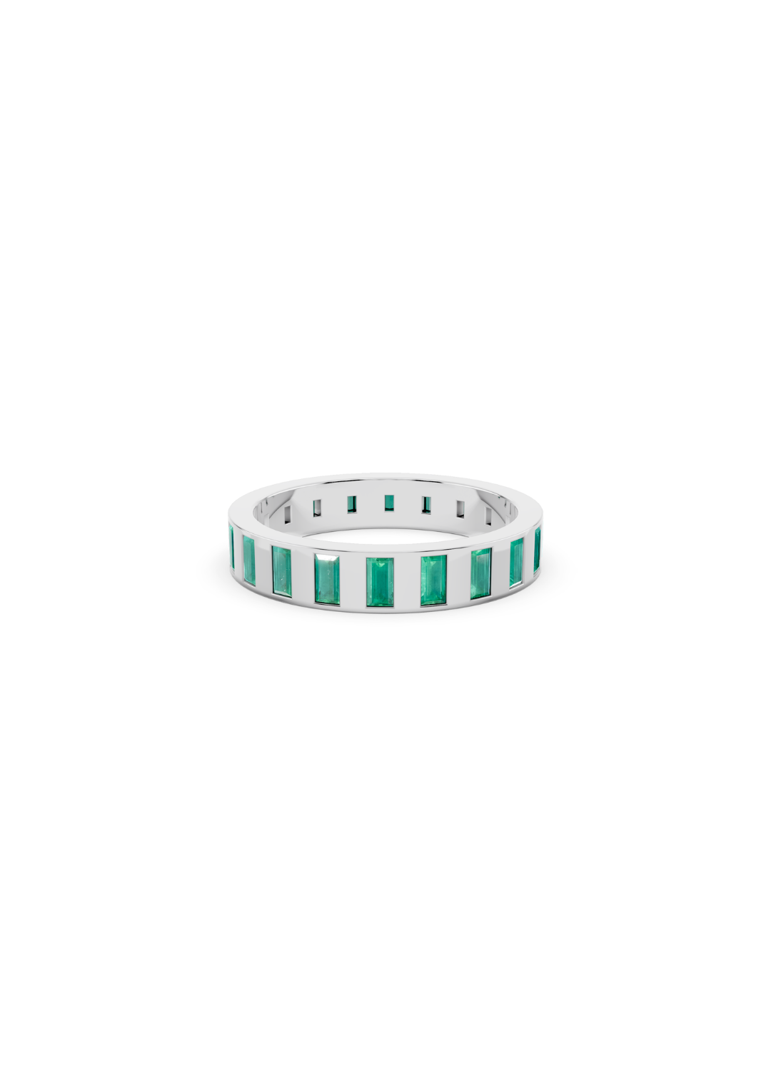 Emerald Bar Band Ring