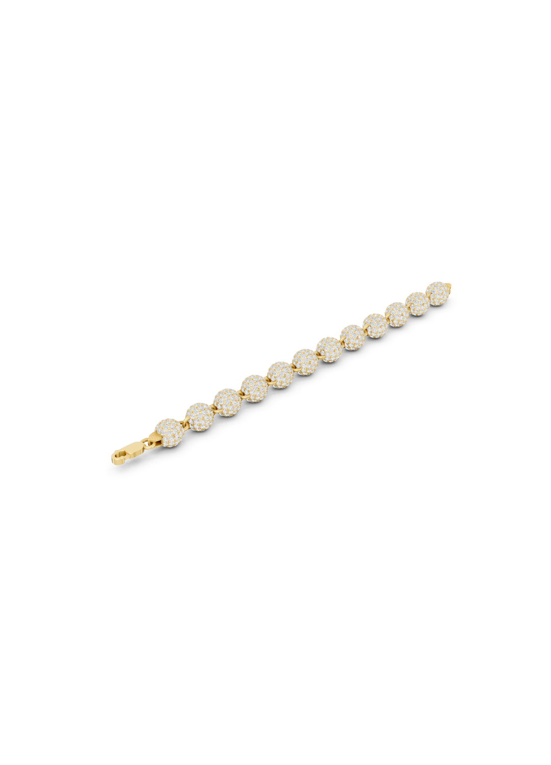 Diamond-Pave Ball Link Bracelet