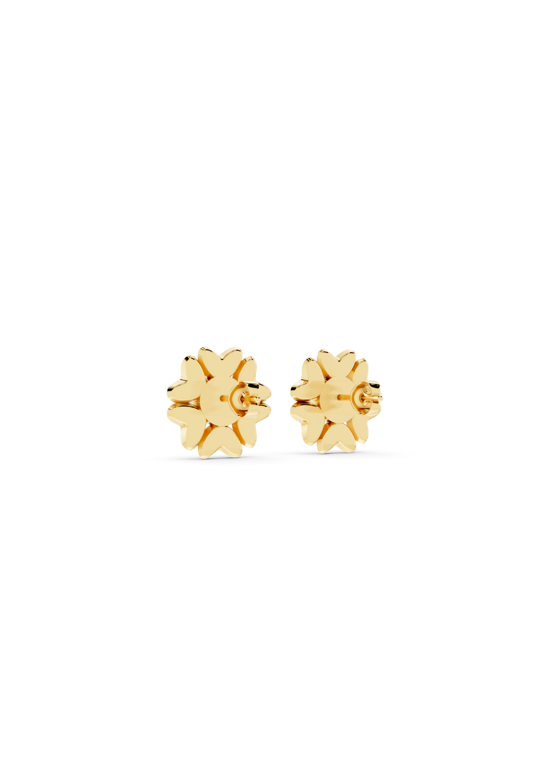 Diamond Pearl Floral Stud Earrings