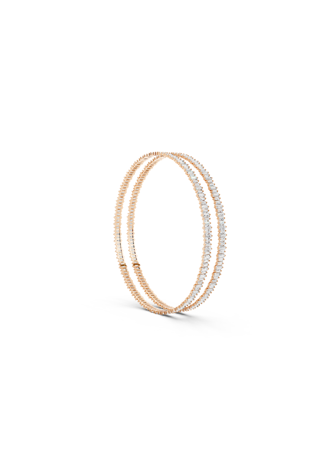 Diamond Line Bangles (Pair)