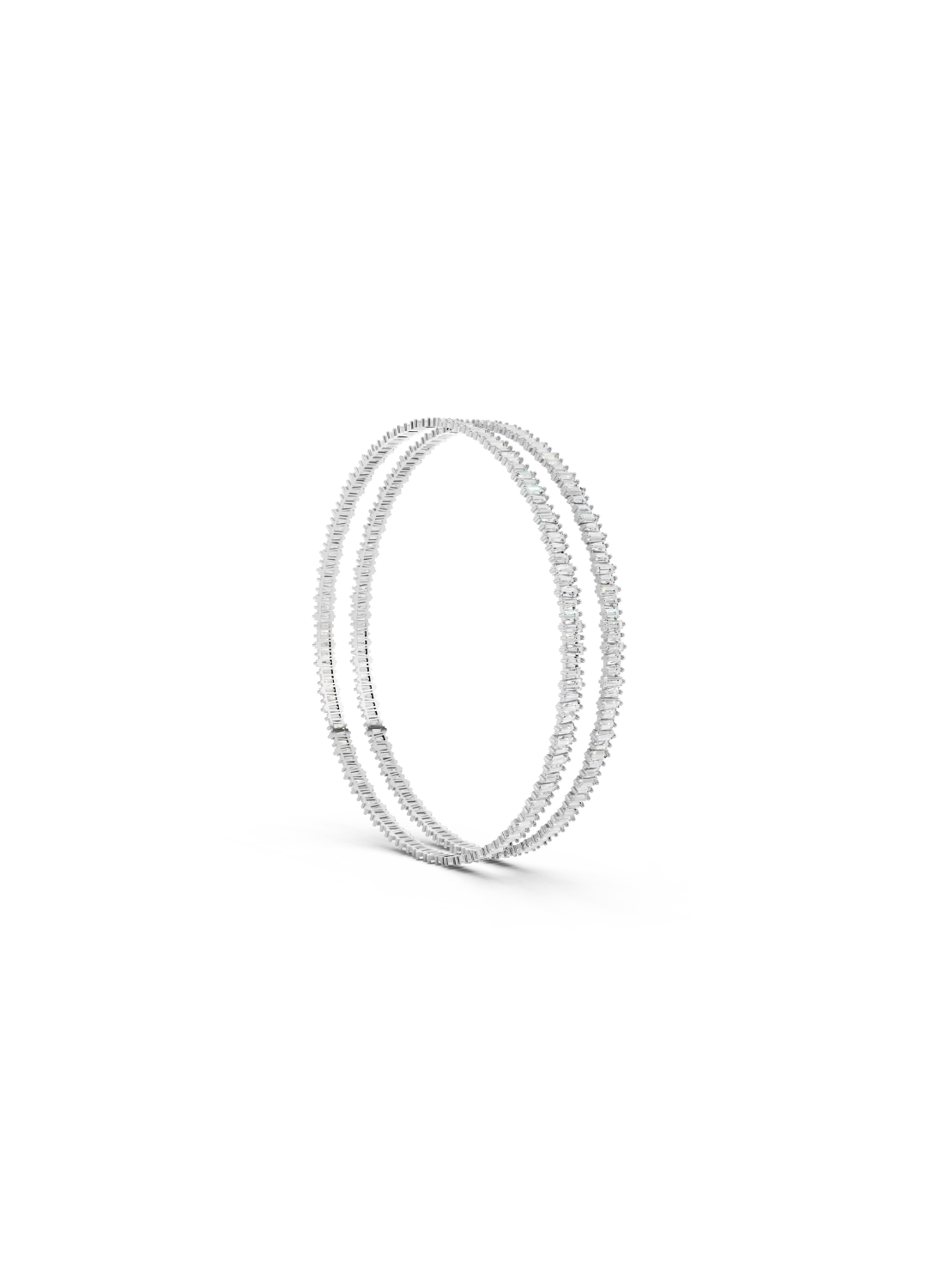 Diamond Line Bangles (Pair)