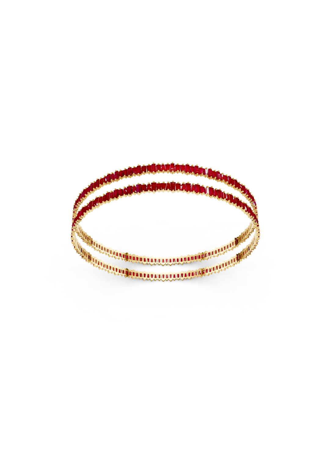 Ruby Line Bangles (Pair)